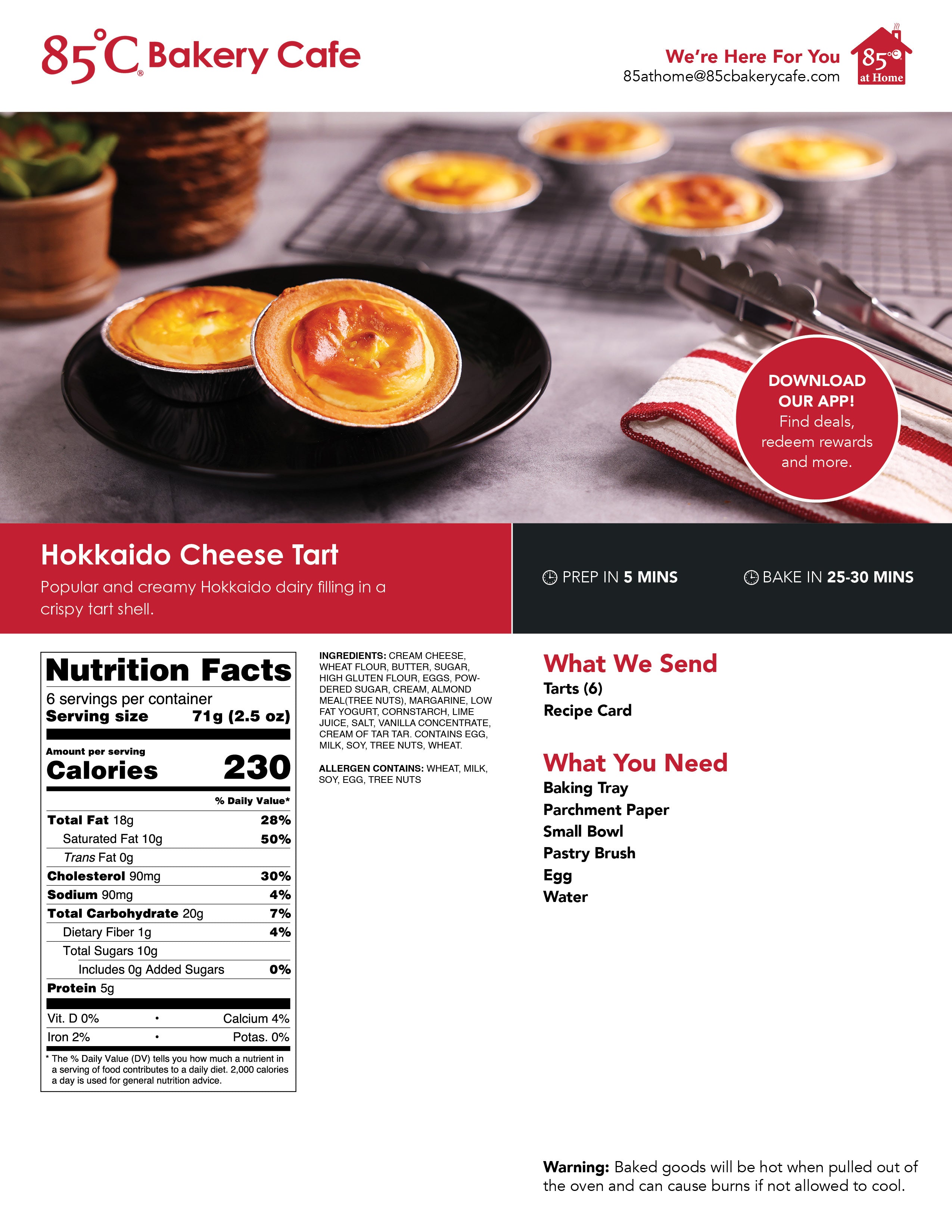 Hokkaido Cheese Tart Baking Guide Image